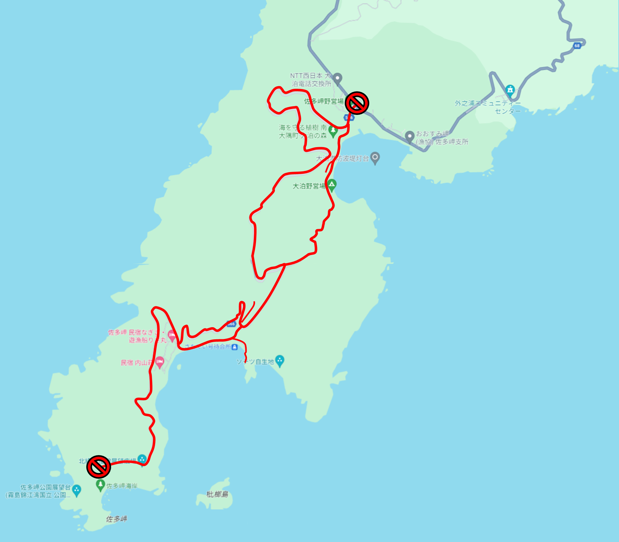交通規制区間図