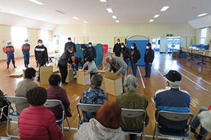 佐多山村広場・山村交流施設で実施された町消防団合同訓練2