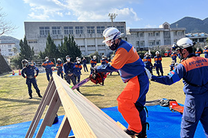 佐多山村広場・山村交流施設で実施された町消防団合同訓練3