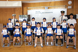 任命された神山小学校児童